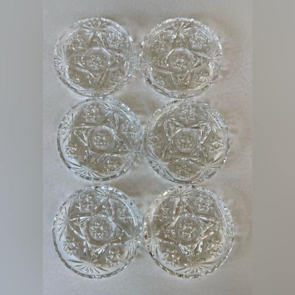 Vintage Coaster Prescut Clear by Anchor Hocking Set/6 - Picture 4 of 9